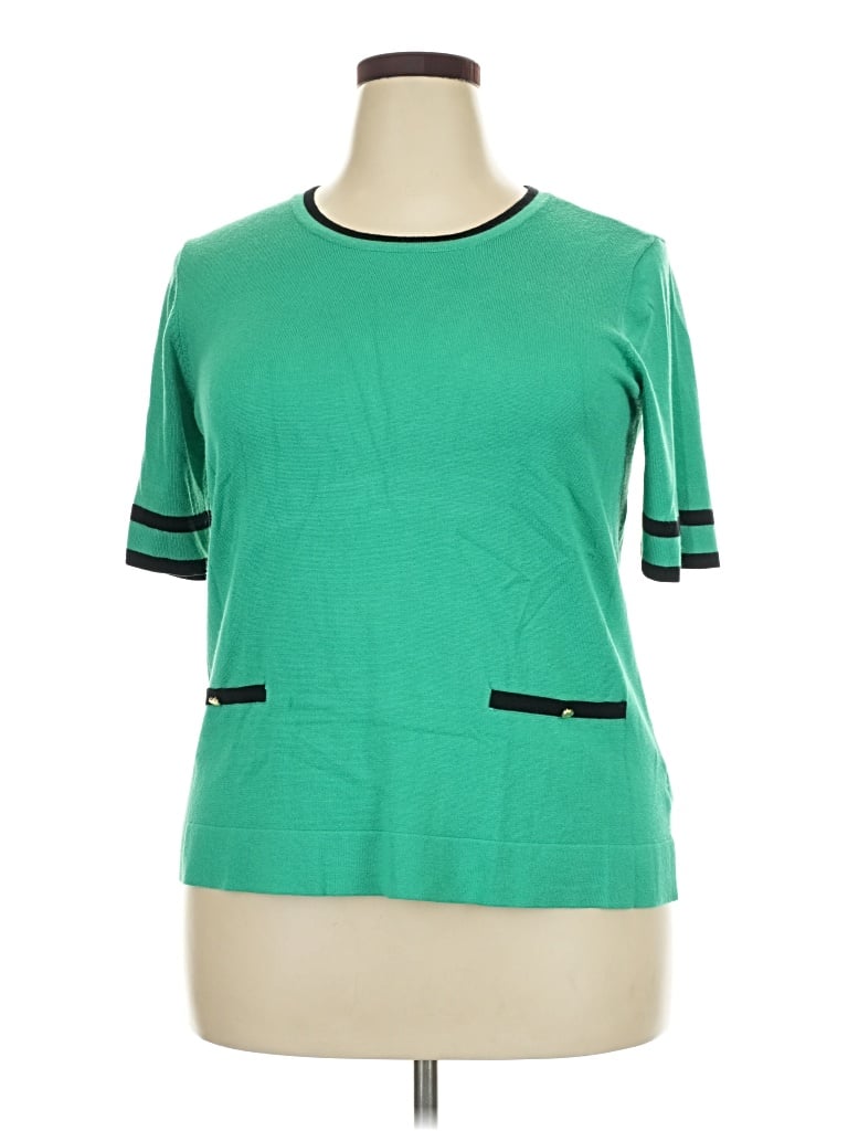 Pre-owned Liz Claiborne Short Sleeve T-shirt In Green