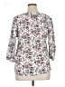 Rose & Thyme Floral Ivory 3/4 Sleeve Blouse Size XL - photo 2