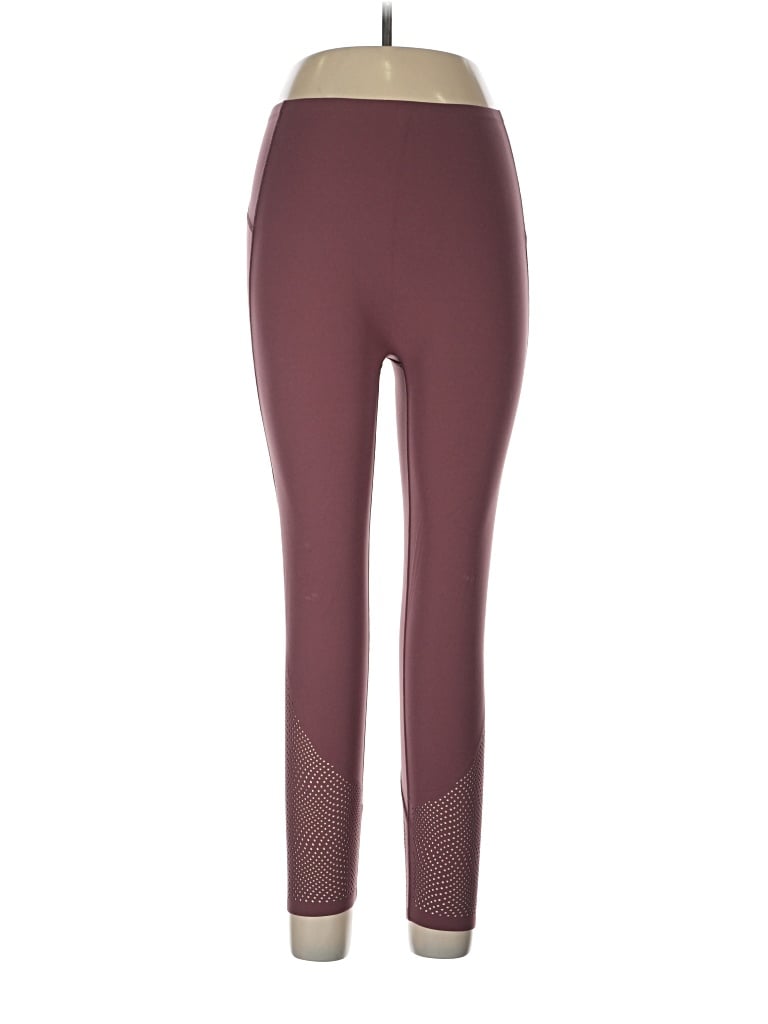 Pre-owned Spanx Active Pants In Burgundy