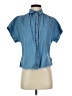 Madewell Blue Short Sleeve Blouse Size S - photo 1