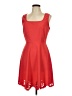 Mystic Solid Red Casual Dress Size L - photo 1