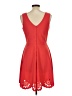 Mystic Solid Red Casual Dress Size L - photo 2