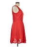 Mystic Solid Red Casual Dress Size L - photo 4