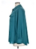 Zac & Rachel 100% Polyester Solid Teal Long Sleeve Blouse Size 1X - photo 5