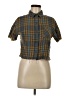 PrAna Plaid Brown Short Sleeve Button-Down Shirt Size XS - photo 1