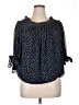 CeCe 100% Polyester Black 3/4 Sleeve Blouse Size 1X - photo 1
