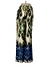Zara Print Green Casual Pants Size L - photo 2