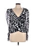 AMUR 100% Recycled Polyester Silver 3/4 Sleeve Blouse Size 10 - photo 1
