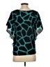 MICHAEL Michael Kors 100% Polyester Teal Short Sleeve Blouse Size XS - photo 2
