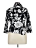 Chaps 100% Cotton Floral Black 3/4 Sleeve Button-Down Shirt Size L - photo 2