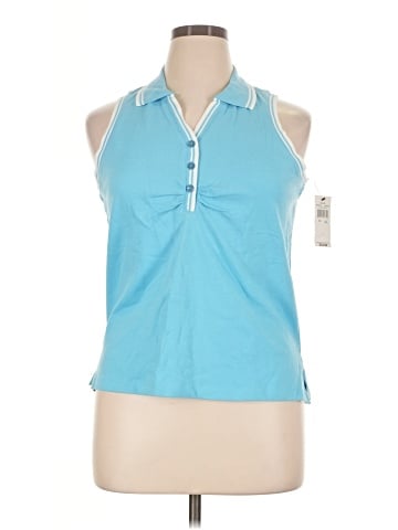 Rafaella Sleeveless Button-Down Shirt (view 1)