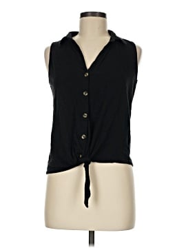 Time and Tru Sleeveless Button-Down Shirt (view 1)
