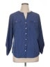 Notations Polka Dots Blue 3/4 Sleeve Blouse Size XL - photo 1