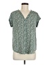 Fun2Fun 100% Polyester Green Short Sleeve Blouse Size M - photo 1