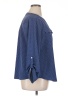 Notations Polka Dots Blue 3/4 Sleeve Blouse Size XL - photo 4