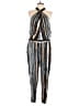 Assorted Brands Stripes Gold Jumpsuit Size L - photo 1