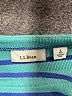 L.L.Bean 100% Cotton Stripes Teal 3/4 Sleeve Top Size L - photo 7