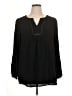 Terra & Sky Black Long Sleeve Blouse Size 1X - photo 1