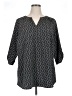 Croft & Barrow 100% Polyester Black 3/4 Sleeve Blouse Size 1X - photo 1
