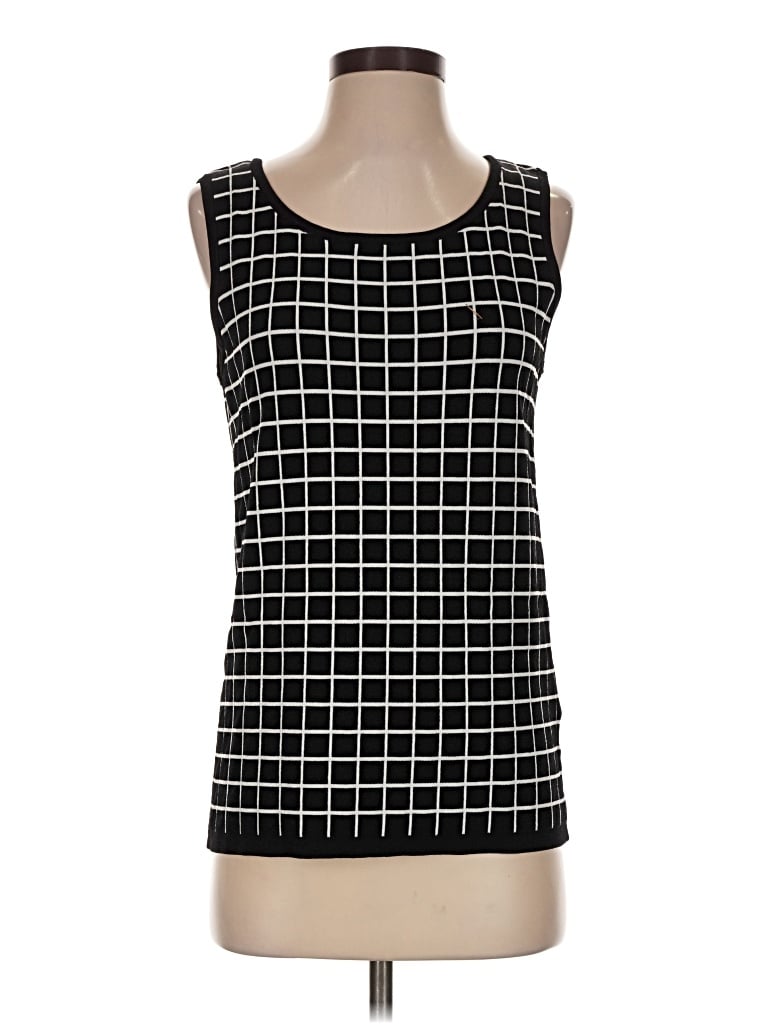Pre-owned Anne Klein Sweater Vest In Black