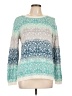 St. John's Bay Print Teal Pullover Sweater Size L - photo 1