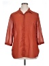 Attention 100% Polyester Orange 3/4 Sleeve Blouse Size XL - photo 1