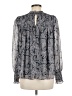 Cinq à Sept 100% Polyester Paisley Gray Long Sleeve Blouse Size M - photo 2