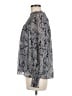 Cinq à Sept 100% Polyester Paisley Gray Long Sleeve Blouse Size M - photo 5