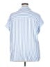 Gap Stripes Blue Short Sleeve Blouse Size XXL - photo 2