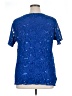 Nouvelle 100% Polyester Blue Short Sleeve Blouse Size XL (estimated) - photo 2