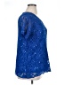 Nouvelle 100% Polyester Blue Short Sleeve Blouse Size XL (estimated) - photo 4