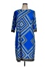Studio One Print Blue Casual Dress Size XL - photo 1
