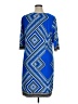 Studio One Print Blue Casual Dress Size XL - photo 2