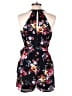 Express 100% Polyester Floral Black Romper Size 10 - photo 2