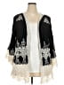 Solitaire 100% Rayon Ivory Black Jacket Size 2X - photo 1