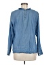 Ann Taylor LOFT Blue Long Sleeve Blouse Size M - photo 2