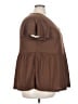 Agnes Orinda Brown Short Sleeve Henley Size 3X - photo 4