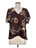 Weston 100% Polyester Brown Short Sleeve Blouse Size M - photo 1