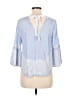 Zara Blue 3/4 Sleeve Blouse Size M - photo 2