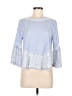 Zara Blue 3/4 Sleeve Blouse Size M - photo 1