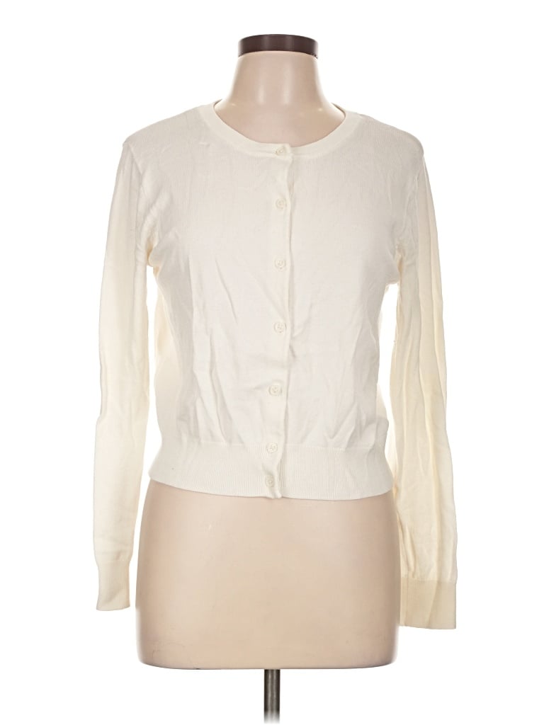 Pre-owned H&m Cardigan Sweater In Ivory