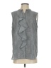 Elle 100% Polyester Gray Sleeveless Blouse Size S - photo 1