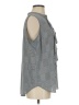 Elle 100% Polyester Gray Sleeveless Blouse Size S - photo 4