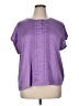 Worthington 100% Polyester Purple Short Sleeve Blouse Size XL - photo 1