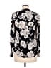 oasis 100% Polyester Floral Black Long Sleeve Blouse Size 6 - photo 2