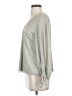 Halogen Metallic Silver Long Sleeve Blouse Size S - photo 5