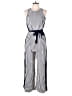 Ann Taylor Stripes Black Jumpsuit Size 10 - photo 1