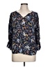Unbranded 100% Rayon Blue 3/4 Sleeve Blouse Size L - photo 1