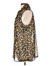 CAbi 100% Polyester Animal Print Gold Sleeveless Blouse Size L - photo 5