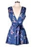 Moxeay 100% Polyester Floral Blue Romper Size L - photo 1